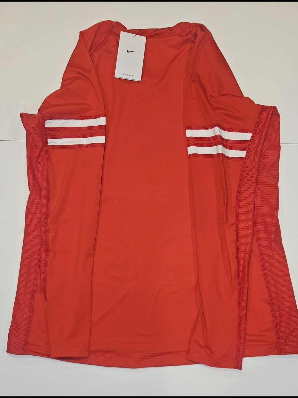 Nike Women's Red Long-Sleeve Athletic Top